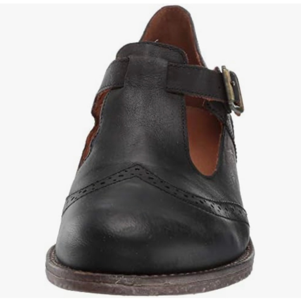 Josef Seibel Black Leather T-Strap Loafers - Picture 8 of 14